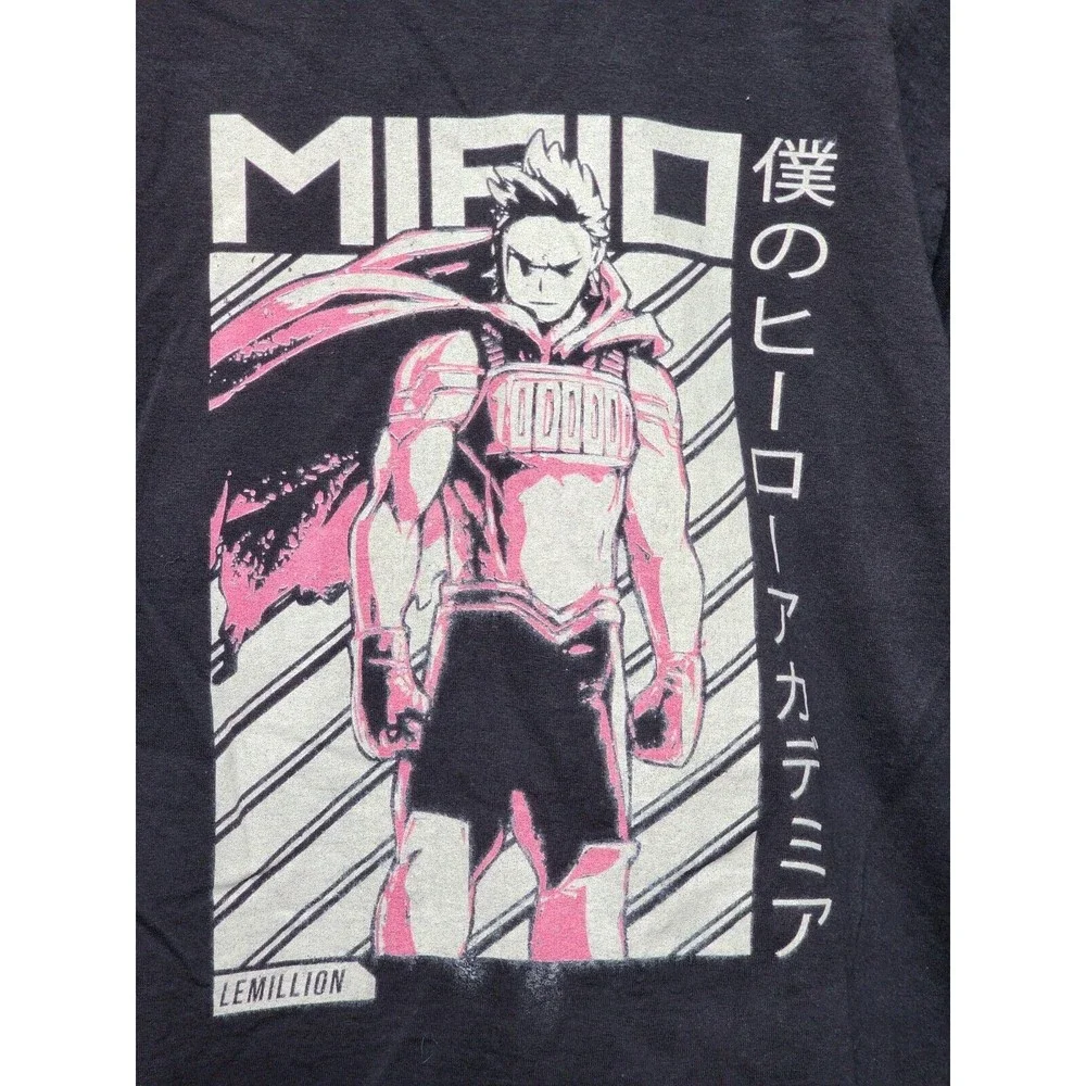 Mirio Togata Lemillion Shirt Size L Anime Comics Black Long Sleeve